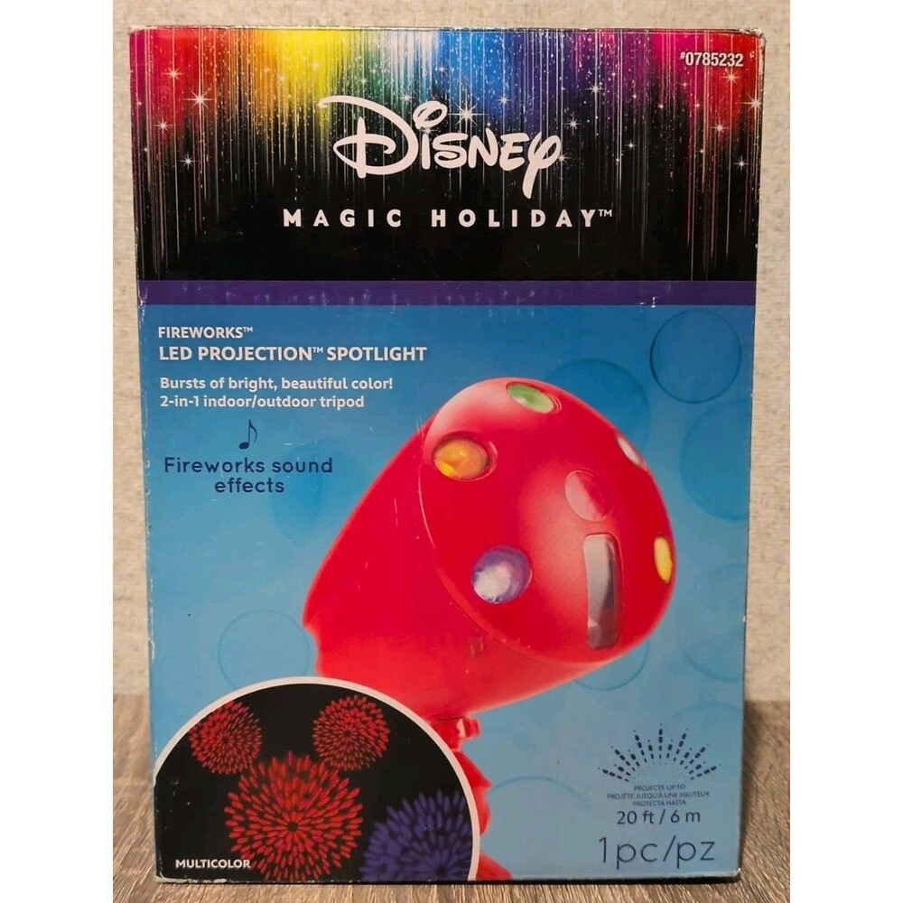 Disney Magic Holiday Fireworks Projection Spotlight Outdoor W/ Sound Effects